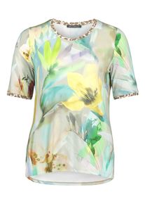 Print-Shirt Betty Barclay "Printshirt mit Rundhalsausschnitt", Damen, Gr. 42, mint, nature, Obermaterial: 95% Viskose CV. 5% Elasthan EL., Shirts Print-Shirt