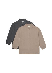 Troyer Minymo "Troyer MISweatshirt 2 Pack", Jungen, Gr. 92, grau (fossil), Obermaterial: 60% Baumwolle CO. 40% Polyester PES., Pullover Troyer