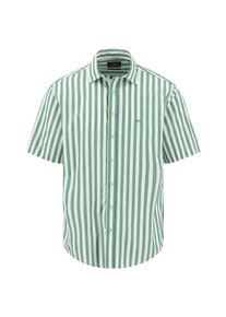 Kurzarmhemd Fynch-Hatton, Herren, Gr. 3XL, N-Gr, jade, Web, Obermaterial: 100% Baumwolle, gestreift, regular fit normal, ohne Ausschnitt, gerader Abschluss, Hemden Kurzarmhemd, mit Logo Stickerei