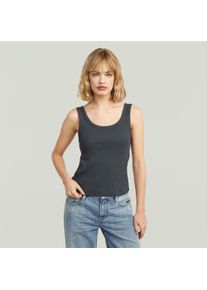 G-Star Raw Ripptanktop G-STAR "Slim Rib Tank wmn", Damen, Gr. XXS (32), petrol, Feinripp, Obermaterial: 98% Baumwolle, 2% Elasthan, unifarben, slim fit h&uuml;ftlang, Rundhals, Tops Ripptanktop, aus Baumwolle mit Stretch