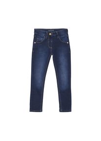 5-Pocket-Jeans Minymo "5-Pocket-Jeans MIJeans", M&auml;dchen, Gr. 104, N-Gr, blau (dunkelblau denim), Obermaterial: 80% Baumwolle CO. 19% Polyester PES. 1% Elasthan EL., Hosen 5-Pocket-Jeans