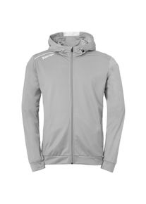 Trainingsjacke Kempa "Trainingsjacke PLAYER HOOD JACKET", Herren, Gr. S, schwarz grau melange, wei&szlig;, Obermaterial: 100% Polyester PES., Jacken Trainingsjacke