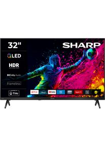 Sharp QLED-Fernseher "1T-C32HE3x", Energieeffizienz: E, schwarz, 32 &Prime;, Fernseher, QLED-Fernseher