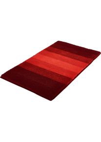 Badematte Meusch "Palace", weinrot, H:20mm, Obermaterial: 100% Polyester, Badematten, Badematte, Streifendesign im Farbverlauf