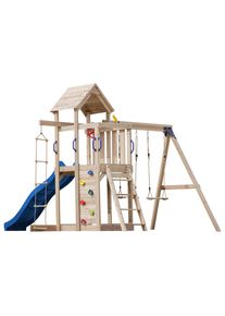 Spielturm, Blau, Holz, Kunststoff, Zeder, 342x267x375 cm, EN 71, CE, Freizeit & Co, Gartenspielzeug, Spielt&uuml;rme