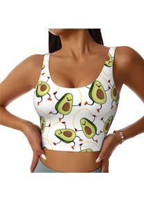 Funny Cartoon Avocados Print Lightweight Summer to Winter Fashion Women Sports Vest Yoga Workout Vest for Women