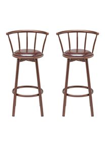 Barhocker-Set Fabio Braun Lederlook Gepolstert