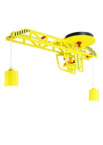Kinderdeckenleuchte, Gelb, Holz, 20x60x60 cm, Lampen & Leuchten, Innenbeleuchtung, Kinderzimmerlampen, Kinderdeckenleuchten