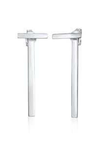 Paar Ohrstecker Elli "Ohrringe Basic H&auml;nger Geo Stab Look 925 Silber" Gr. 34, silber, Ohrringe, Damen, ohne Stein, Silber 925 (Sterlingsilber), Paar Ohrstecker