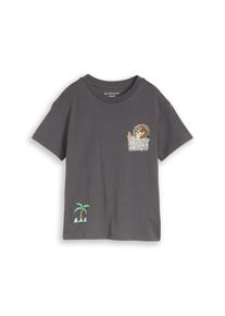 T-Shirt Tom Tailor, Jungen, Gr. 116/122, schwarz urban grau, Jersey, Obermaterial: 100% Baumwolle, bedruckt, oversize normal, Rundhals, Shirts T-Shirt, mit Print