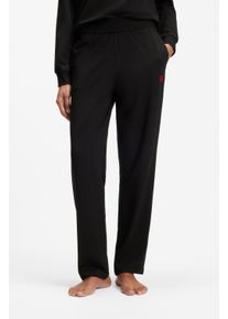 Schlupfhose HUGO UNDERWEAR "Signature", Damen, Gr. XXL, N-Gr, schwarz 001, Sweatware, Obermaterial: 48% Baumwolle, 48% Modal, 4% Elasthan, Basic, regular fit, Hosen Schlupfhose, basic, regular fit