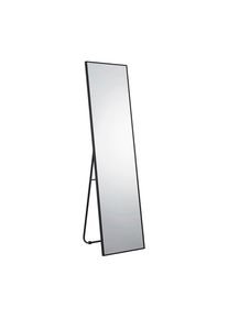 Livetastic , Schwarz , Metall, Glas , rechteckig , 40x150x2 cm , Ganzk&ouml;rperspiegel , Kleinm&ouml;bel, Spiegel, Standspiegel