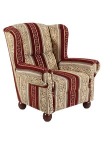Max Winzer , Rot , Textil , Nussbaum , 93x103x87 cm , Goldenes M, Made in Europe , Wohnzimmer, Sessel, Ohrensessel