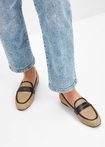 bonprix P&oacute;łbuty wsuwane loafer, beżowy, 42