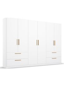 Rauch Dreht&uuml;renschrank "Skandi" 6-t&uuml;rig mit vier Schubladen - 271x54x210cm - braun - Holz