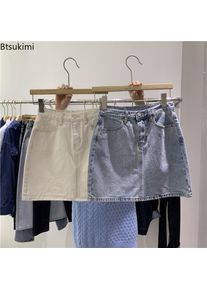 2026 Summer New Denim Short Skirt for Women Fashion High Wiast Sexy Tight Bag Hip Skirts Female Slim Fit Y2K Short Jeans Skirts
