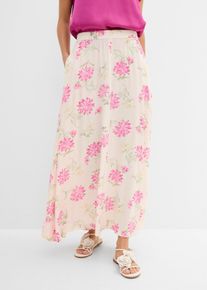 Gonna lunga in pura viscosa, rosa, Taglia 42, bonprix