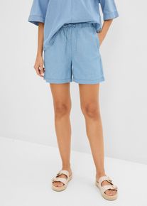 Shorts di jeans con vita elasticizzata vita media, Blu, Taglia 44, bonprix