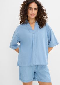 Tunica in jeans di cotone biologico, Blu, Taglia 48, bonprix