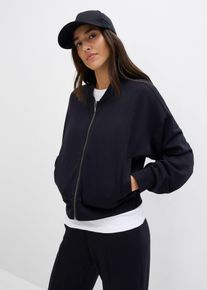 Bomber in morbido misto viscosa effetto neoprene, Nero, Taglia 58/60 (XXL), bonprix