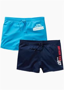 Costume a pantaloncino corto (pacco da 2), Blu, Taglia 176/182, bonprix