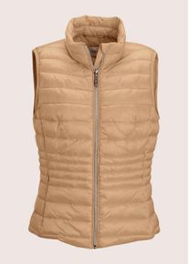 Madeleine Mode Kurzweste MADELEINE "Steppweste Verk&uuml;rzte Steppweste f&uuml;r Damen", Damen, Gr. 34, beige, Obermaterial: 100% Polyamid PA., Modern, Westen Kurzweste, Steppweste