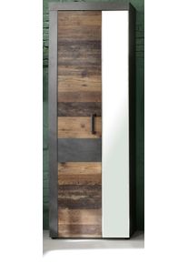 Garderobenschrank Home Affaire "Ilana", graphit grau matera, B:65cm H:192cm T:34cm, Holzwerkstoff, Schr&auml;nke, Garderobenschrank, Garderobenschrank mit 2 T&uuml;ren - (B/T/H) 65/34/192 cm