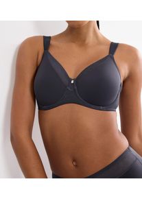 Minimizer-BH Triumph "True Shape Sensation", Damen, Gr. 90, Cup C, ink gray, Jersey, Obermaterial: 72% Polyamid, 28% Elasthan, BHs Minimizer-BH, verkleinert die Brust optisch um eine Cup-Gr&ouml;&szlig;e