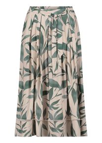 BETTY & CO Schlupfrock BETTY & CO "Schlupfrock mit Print", Damen, Gr. 44, beige (nature, gr&uuml;n), Einsatz: 50% Baumwolle CO. 50% Viskose CV., R&ouml;cke Schlupfrock