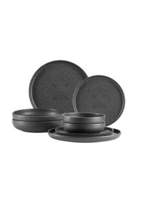 M&auml;ser Kombiservice M&Auml;SER "Trad. Tiles", schwarz, 8, Geschirr-Sets, Kombiservice