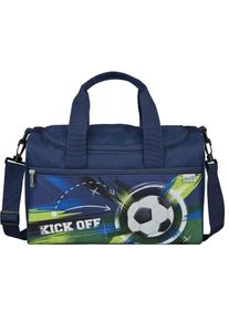 Sporttasche Scooli "Jurassic World", M&auml;dchen, Gr. B/H/T: 35cm x 23cm, blau (soccer champ), Polyester, Taschen Sporttasche