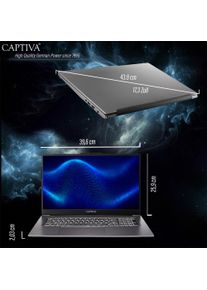 Captiva Business-Notebook "Business/Office I10-1429GE", ohne farbbezeichnung, B:39cm H:12,5cm T:59cm, Notebooks, Business-Notebook