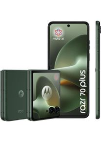 Motorola Smartphone "razr 70 plus", Energieeffizienz: A, pantone mountain view, 512 GB, Mobiltelefone, Smartphone