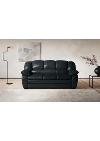 2,5-Sitzer COTTA "Casino", schwarz, B:191cm H:88cm T:92cm, Luxus-Microfaser (100% Polyester);NaturLEDER, echtes Rindsleder, Sofas, 2 5-Sitzer, Polstergarnitur, auch als Set erh&auml;ltlich