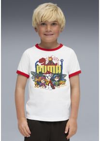 T-Shirt Puma "X PAW PATROL RINGER TEE", Jungen, Gr. 98, Puma wei&szlig;, Jersey, Obermaterial: 100% Baumwolle, bedruckt, regular fit normal, Rundhals, Shirts T-Shirt, Regular Fit, Kurzarm, f&uuml;r Kinder, mit Rundhalsausschnitt