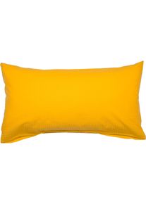 Kissenbezug Janine "PIANO 0125 31 80x80", gelb (sonne), B:80cm L:40cm, Mako-Soft-Seersucker, Seersucker, Kissenbez&uuml;ge, Kissenbezug, mit Rei&szlig;verschluss
