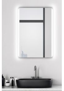 Badspiegel Talos "CHIC", silber (silberfarben), B:50cm H:70cm T:5cm, Spiegel, Badspiegel, BxH: 50x70 cm, energiesparend