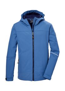 Softshelljacke Killtec "KOS 143 BYS SFTSHLL JCKT", Jungen, Gr. 128, blau (denim), Oberstoff: Oberseite: 100% Polyester, R&uuml;ckseite: 100% Polyester, Futter: 100% Polyester, Jacken Softshelljacke, Wind- und wasserabweisende, atmungsaktive, PFAS-freie Kinderjacke