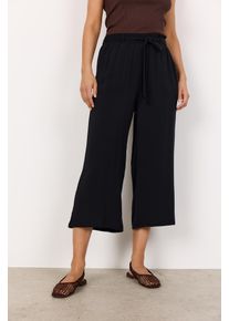 7/8-Hose soyaconcept "SC-RADIA 52-B", Damen, Gr. M, N-Gr, schwarz, Web, Obermaterial: 100% Viskose, unifarben, ca. Mitte Wade, Hosen 7/8-Hose, Viskose, elastisches B&uuml;ndchen