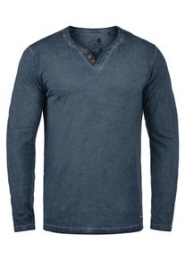 !Solid V-Shirt SOLID "V-Shirt SDTinox", Herren, Gr. M, blau (insignia b), Obermaterial: 100% Baumwolle CO., Shirts V-Shirt