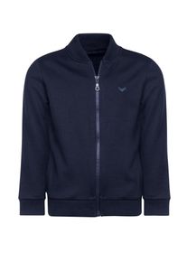 Trainingsjacke TRIGEMA "TRIGEMA College-Jacke mit praktischen Taschen", Jungen, Gr. XS, navy, Sweatware, 70% Baumwolle, 30% Polyester, Basic, Jacken Trainingsjacke
