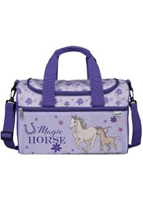 Sporttasche Scooli "Jurassic World", M&auml;dchen, Gr. B/H/T: 35cm x 23cm, magic horse, Polyester, Taschen Sporttasche