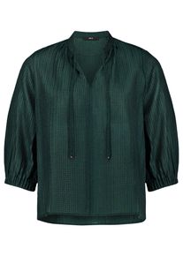 Klassische Bluse Zero "Tunika-Bluse mit Struktur", Damen, Gr. 44, gr&uuml;n (gr&uuml;n forest), Obermaterial: 67% Lyocell CLY. 33% Polyamid PA., Blusen Klassische Bluse