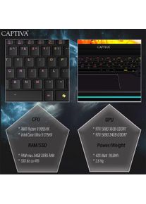 Captiva Gaming-Notebook "Ultimate Gaming R10-1193GE", ohne farbbezeichnung, B:37,5cm H:12,4cm T:58,8cm, Notebooks, Gaming-Notebook