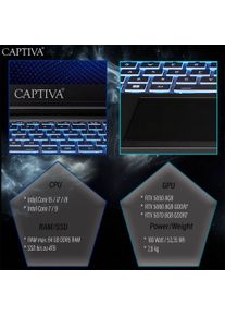 Captiva Gaming-Notebook "Entry Gaming I10-1084GE", ohne farbbezeichnung, B:28,9cm H:3cm T:41,9cm, Notebooks, Gaming-Notebook