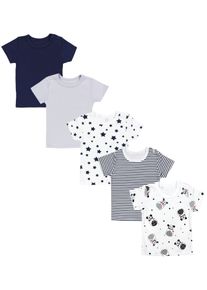 T-Shirt TUPTAM "Shirt Baby Kurzarm T-Shirt 5er Set", M&auml;dchen, Gr. 68, grau (mehrfarbig 4), Obermaterial: 100% Baumwolle CO., Shirts T-Shirt