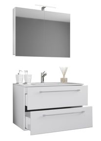 Waschtisch Vcm "3-tlg. Waschplatz Waschtisch Badinos Schublade SP", wei&szlig;, B:60cm T:46cm, Waschtische, Waschtisch