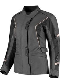 Rusty Stitches Leah, textile jacket waterproof women , color: Dark Grey/Black , size: 46