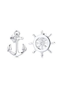 Paar Ohrstecker Elli "Ohrringe Ohrstecker Steuerrad Anker 925 Sterling Silber", silber, Ohrringe, Damen, ohne Stein, Silber 925 (Sterlingsilber), Paar Ohrstecker