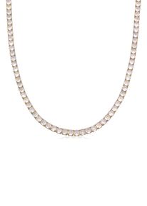 Silberkette Elli "Halskette Zirkonia Glamour&ouml;se Collier Goldfarben" Gr. 40, gold, Halsketten, Damen, mit Stein, Messing, Silberkette